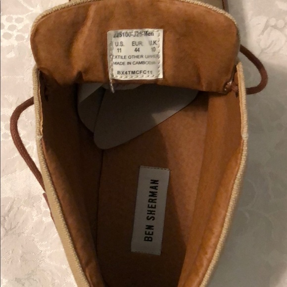 NEW Ben Sherman Tan Chukka Size 11 Sinclair Canvas - Picture 6 of 10